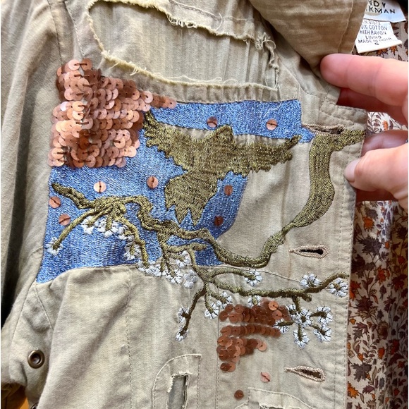 Sandy Starkman Vintage Embroidered Jacket Art Embellished Small - Picture 6 of 15